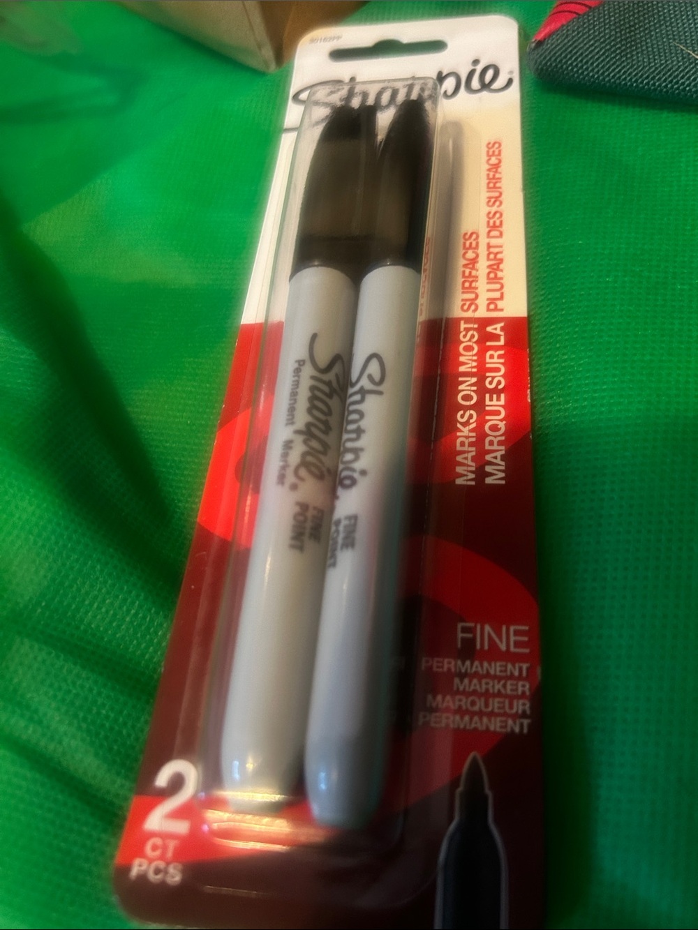 Sharpie Fine Point Permanent Markers, Black - 2 Pack